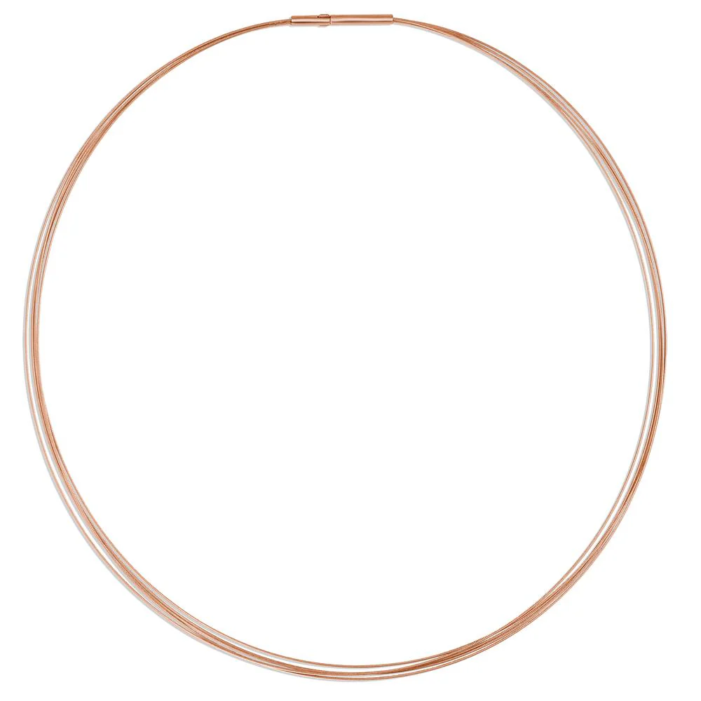 Collana Acciaio inossidabile rosa rivestimento IP 45 cm