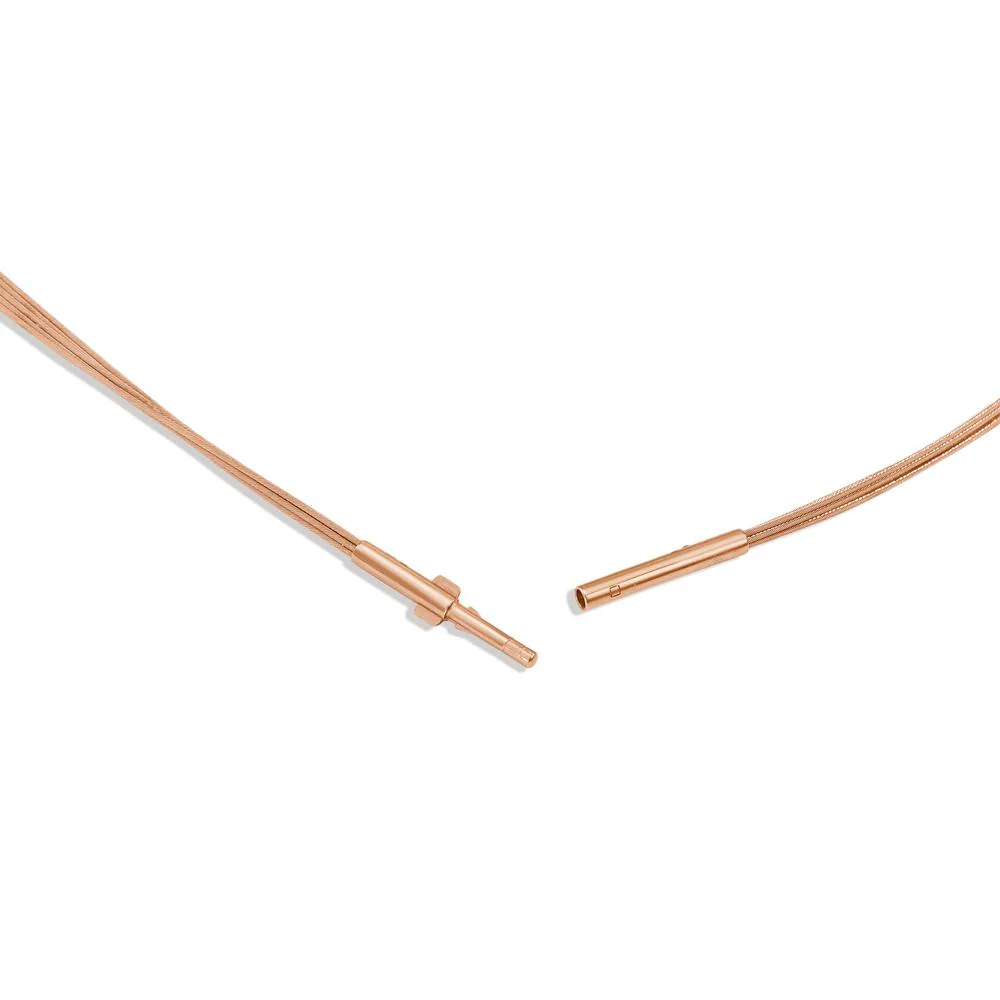 Collana Acciaio inossidabile rosa rivestimento IP 45 cm - Image 4