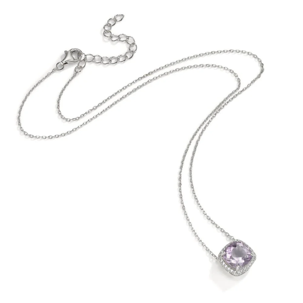Collana Argento Ametista rodiato 40-45 cm - Image 3