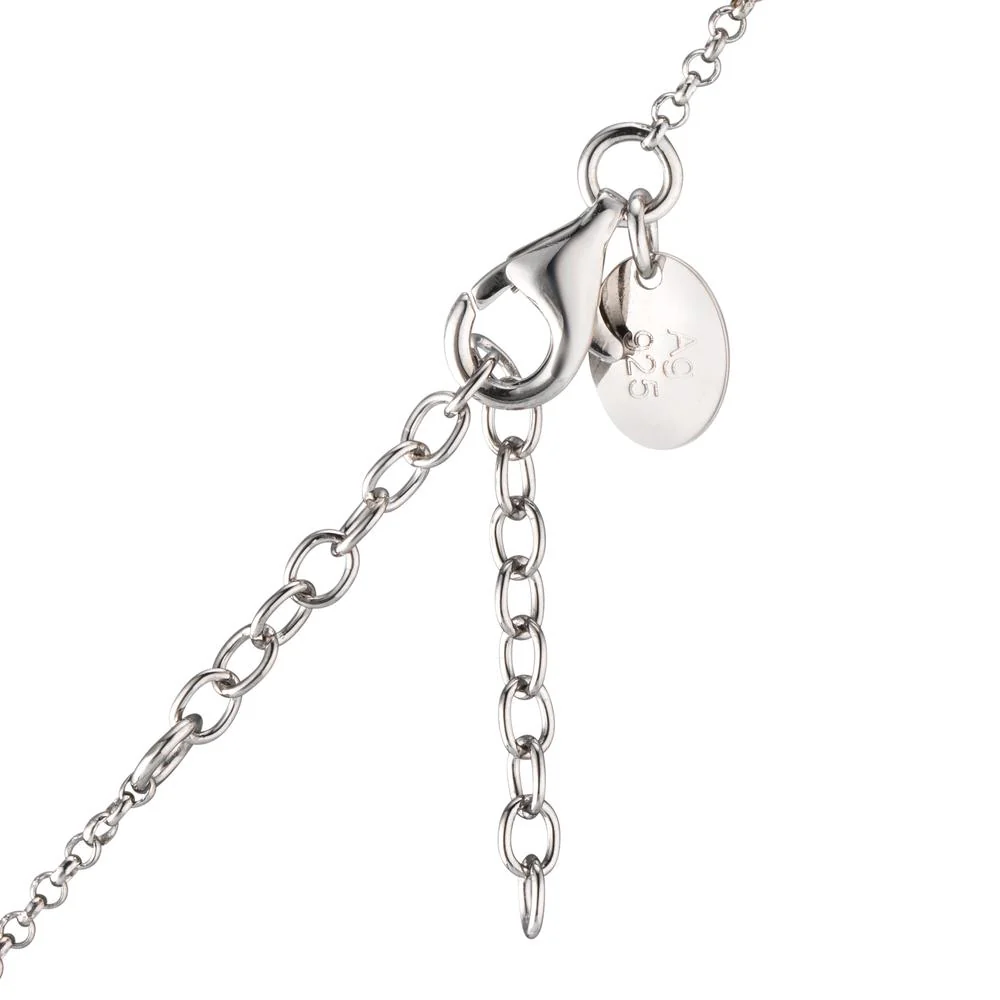 Collana Argento bicolore rodiato Stella alpina 44-48 cm - Image 4