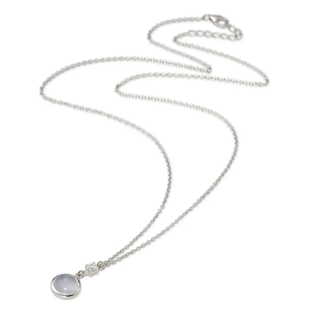 Collana Argento Calcedonio rodiato 51-54 cm Ø10 mm - Image 2