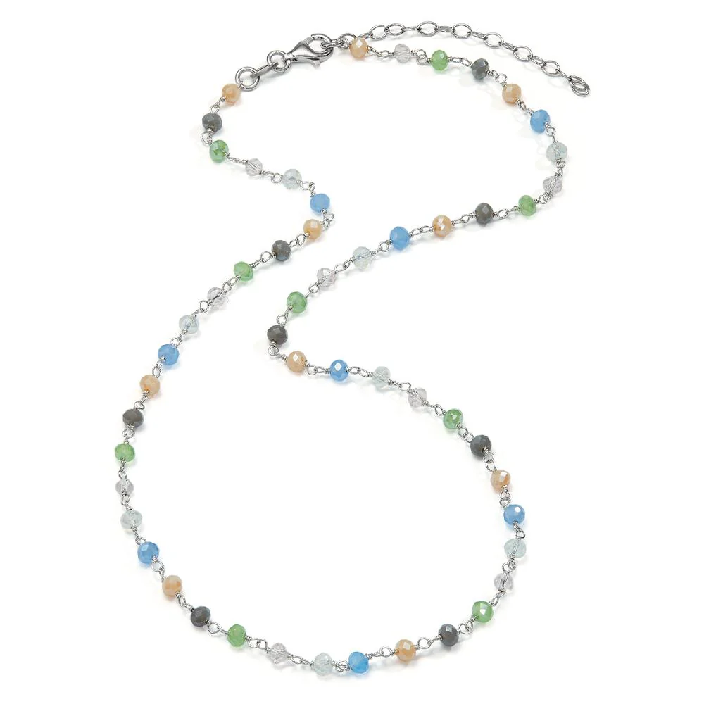 Collana Argento Cristallo 53 pietra rodiato 40-45 cm - Image 2