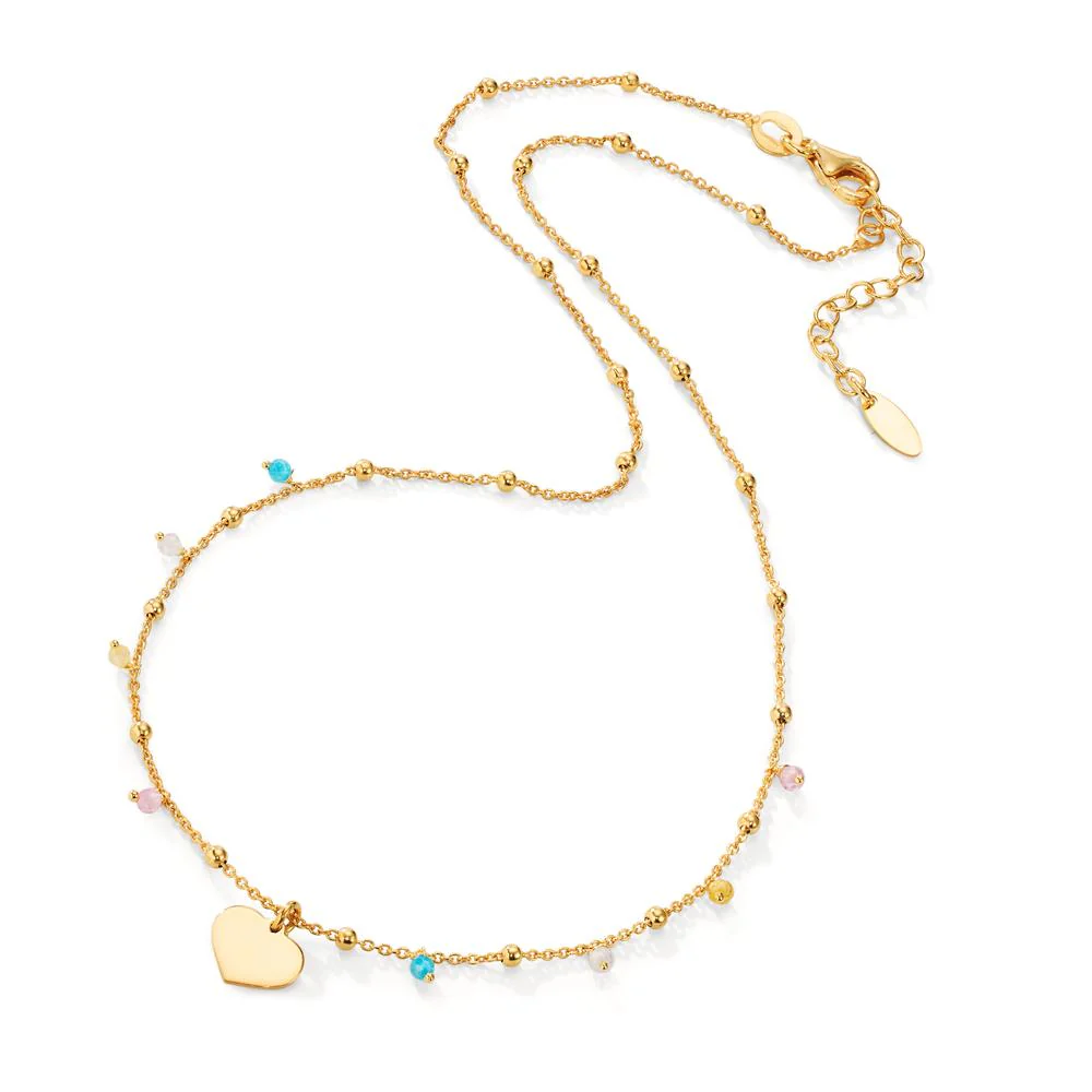 Collana Argento Cristallo dorato Cuore 40-44 cm - Image 2