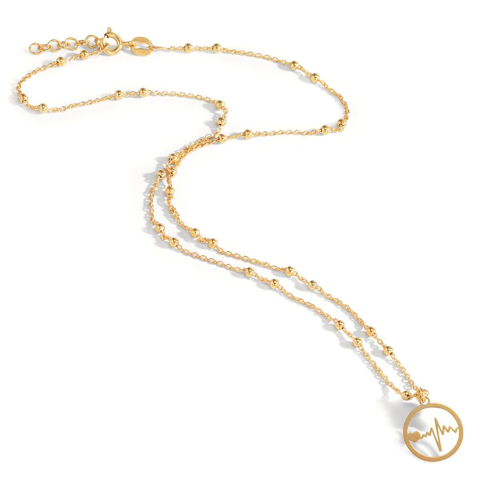 Collana Argento giallo dorato Battito del cuore 40-42 cm - Image 2