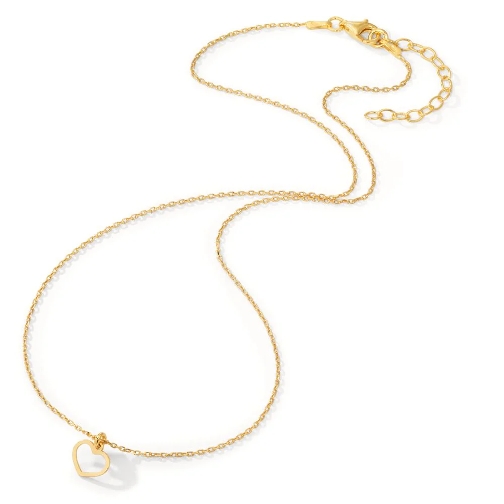 Collana Argento giallo dorato Cuore 38-42 cm Ø8 mm - Image 2