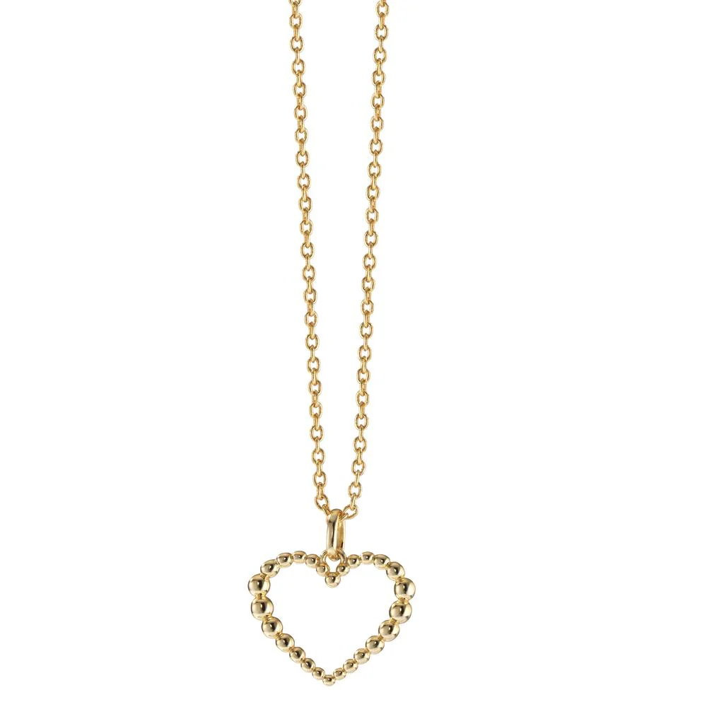 Collana Argento giallo dorato Cuore 40-43 cm
