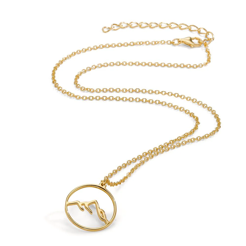 Collana Argento giallo dorato Montagna 40-45 cm - Image 2