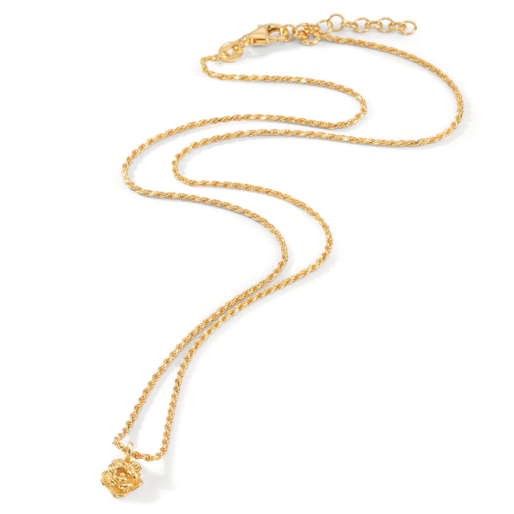 Collana Argento giallo dorato Rosa 42-45 cm - Image 2