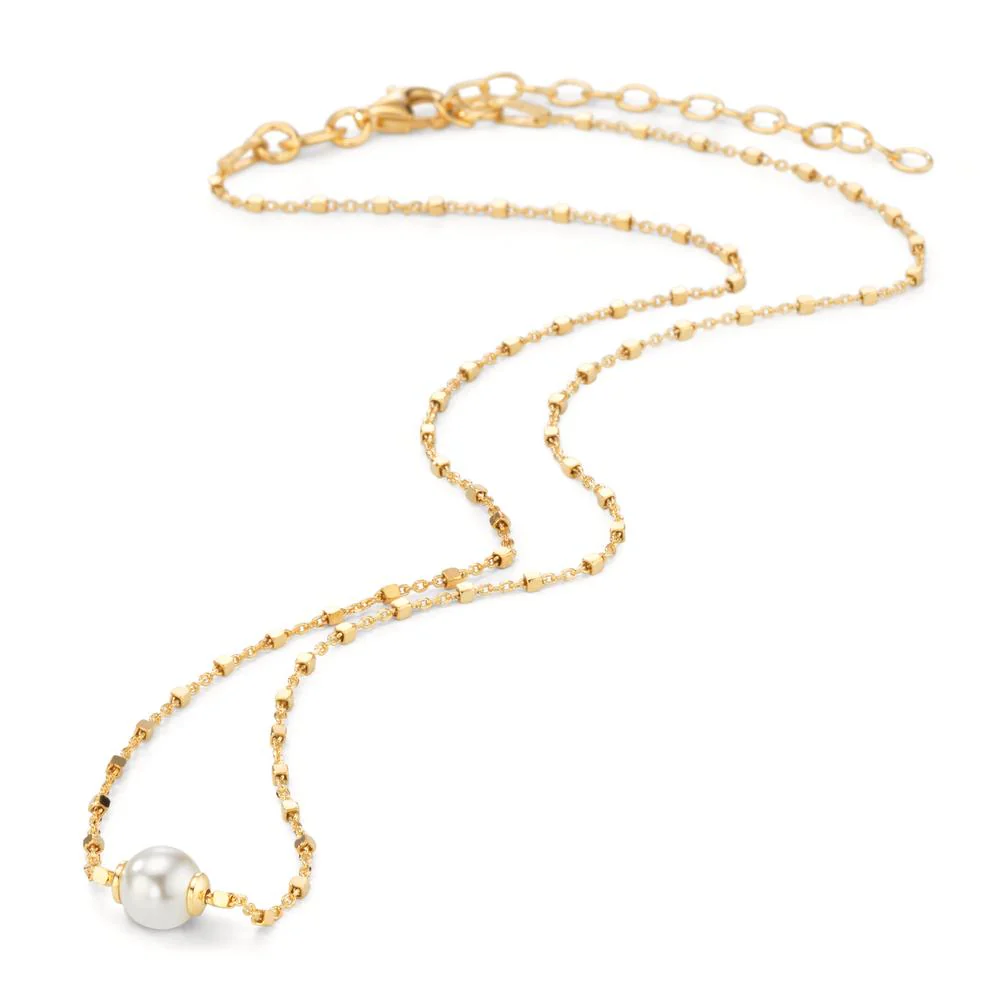 Collana Argento giallo dorato [shining Pearls], 6 mm 40-44 cm - Image 2