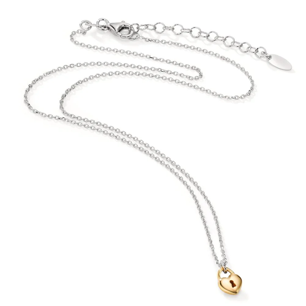 Collana Argento giallo rodiato Cuore 40-44 cm - Image 2