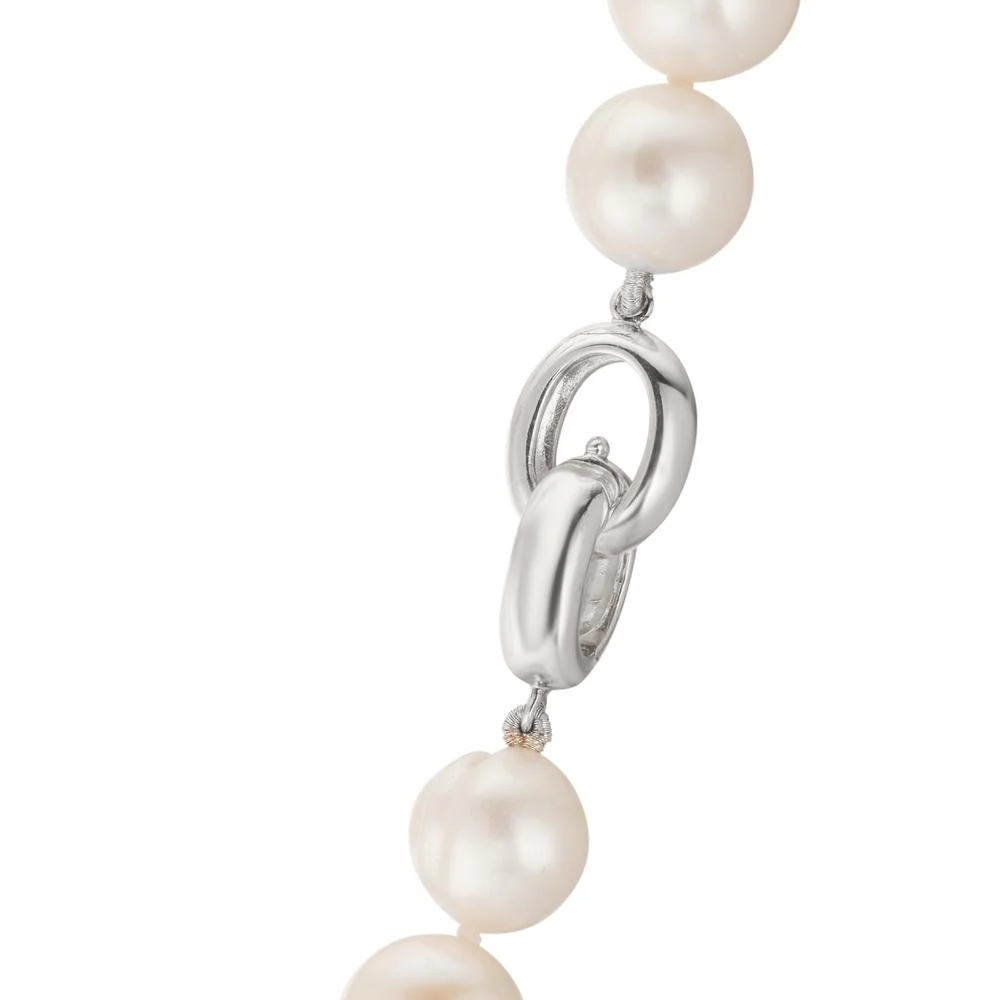 Collana Argento Perla coltivata d'acqua dolce bianco, 12 mm 48 cm - Image 3