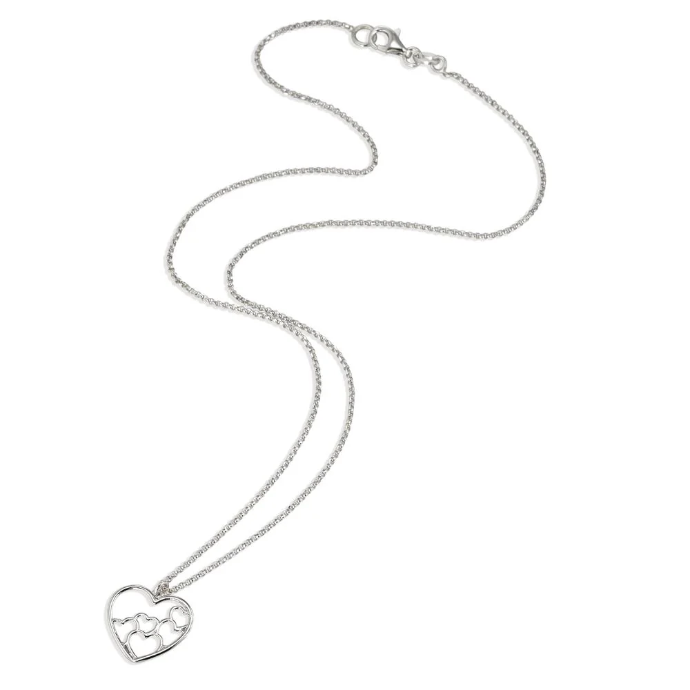 Collana Argento rodiato Cuore 42 cm Ø15 mm - Image 2