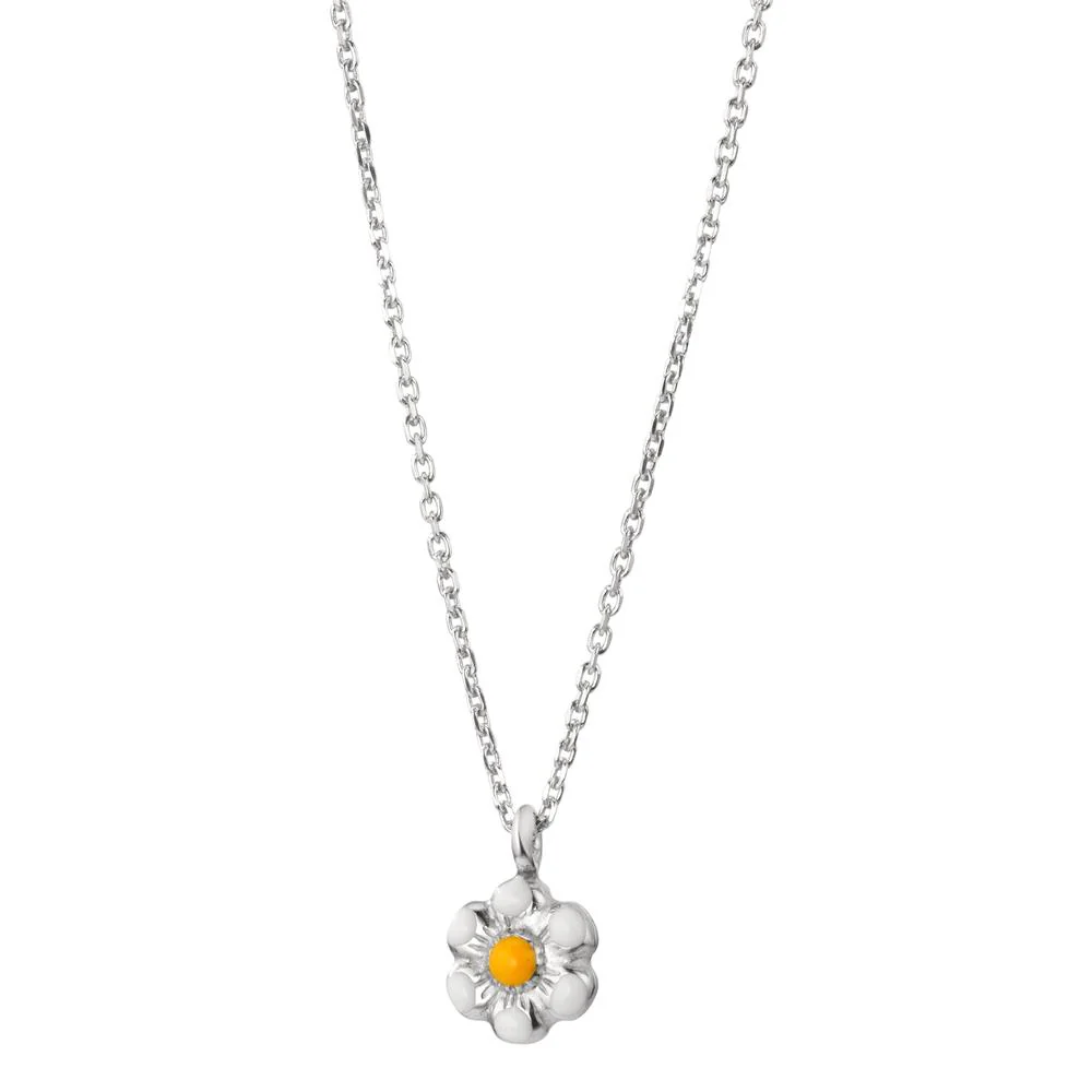 Collana Argento rodiato Fiore 36-38 cm Ø7 mm