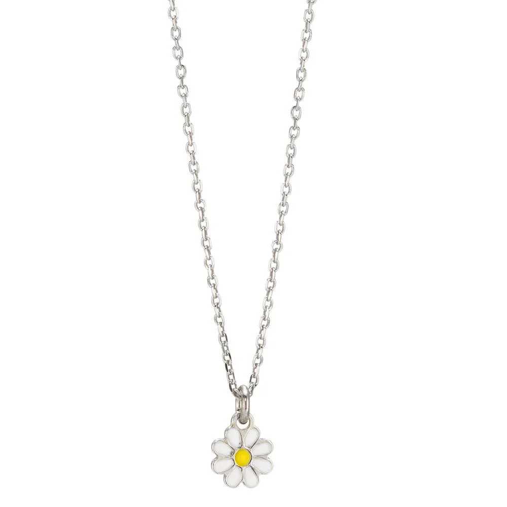 Collana Argento rodiato Fiore 36-40 cm