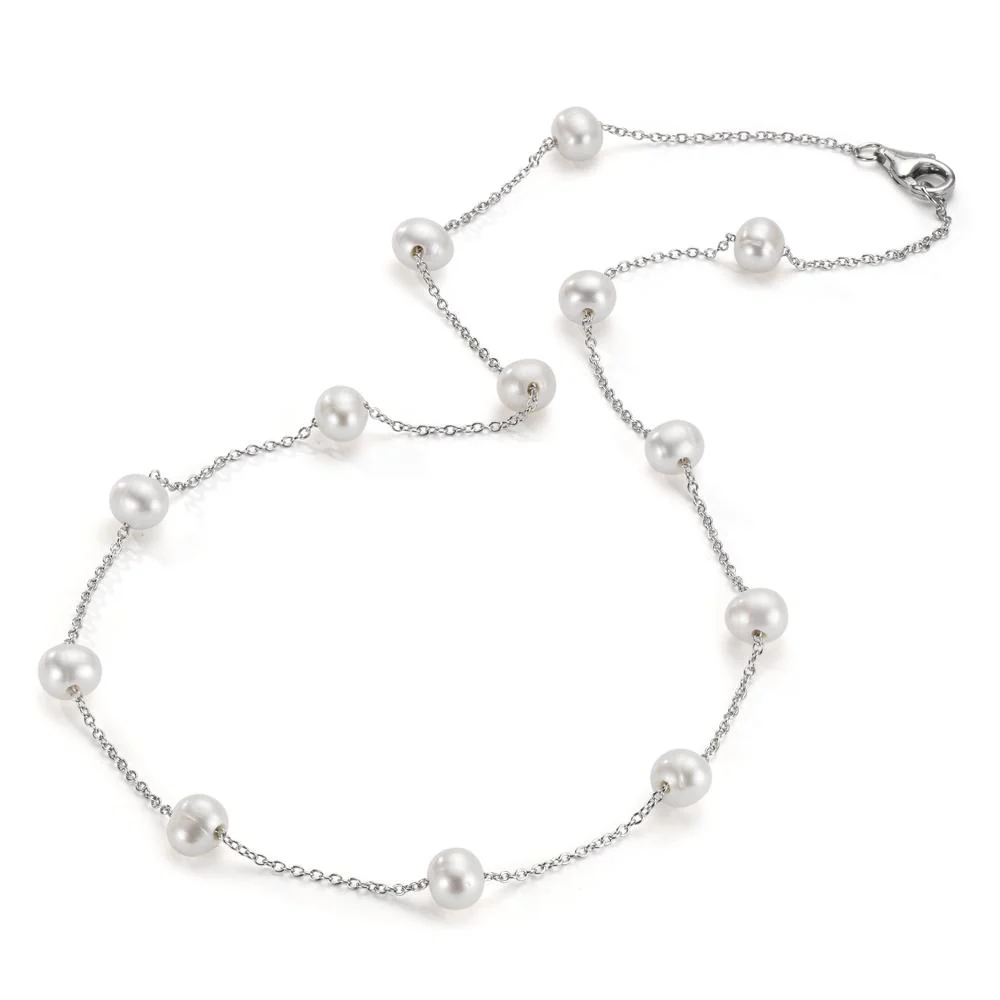 Collana Argento rodiato Perla coltivata d'acqua dolce, 13 Perla 6-6.5 mm 42 cm - Image 2
