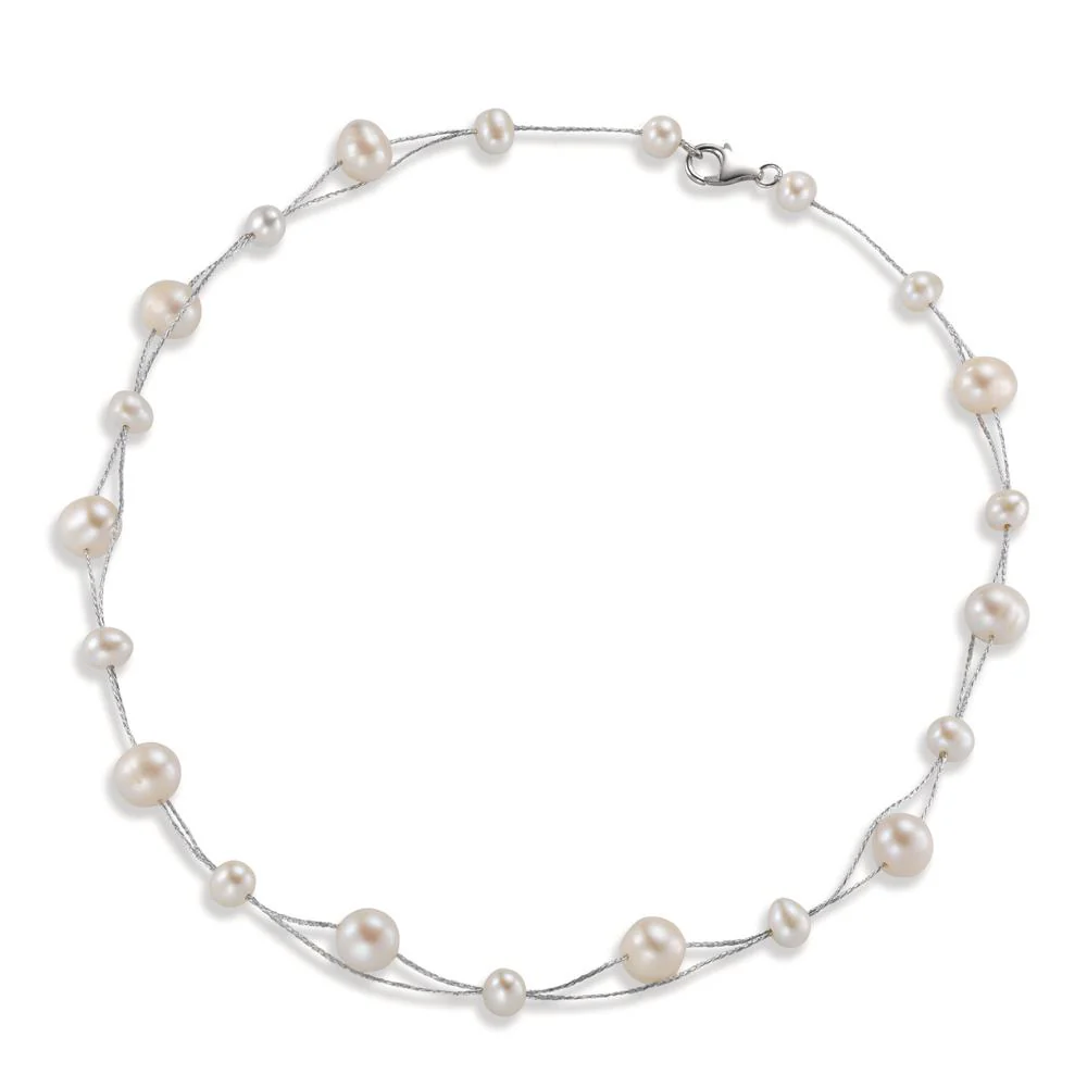 Collana Argento rodiato Perla coltivata d'acqua dolce, 23 Perla 5-9 mm 42 cm - Image 2