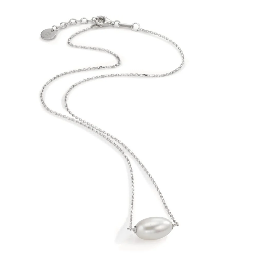 Collana Argento rodiato Perla coltivata d'acqua dolce 40-43 cm - Image 2