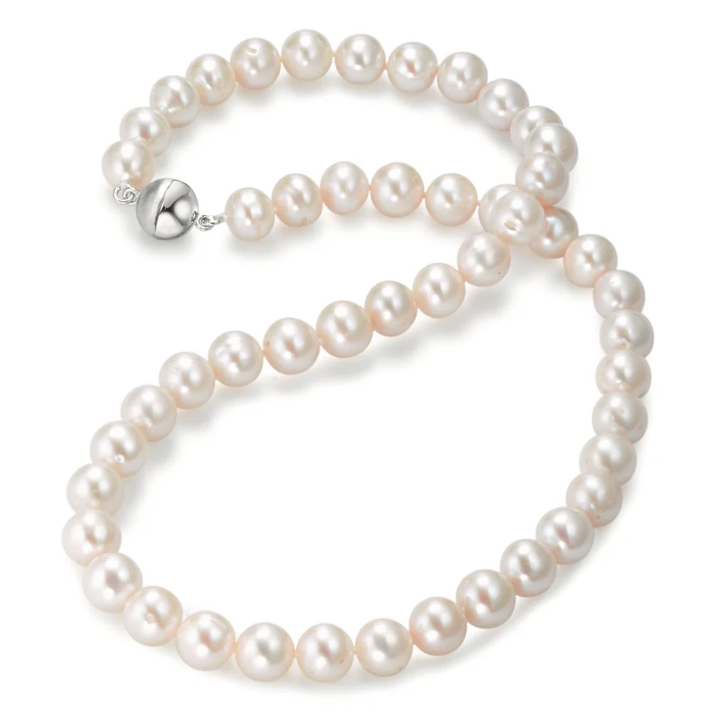 Collana Argento rodiato Perla coltivata d'acqua dolce, 8.5 mm 50 cm - Image 2