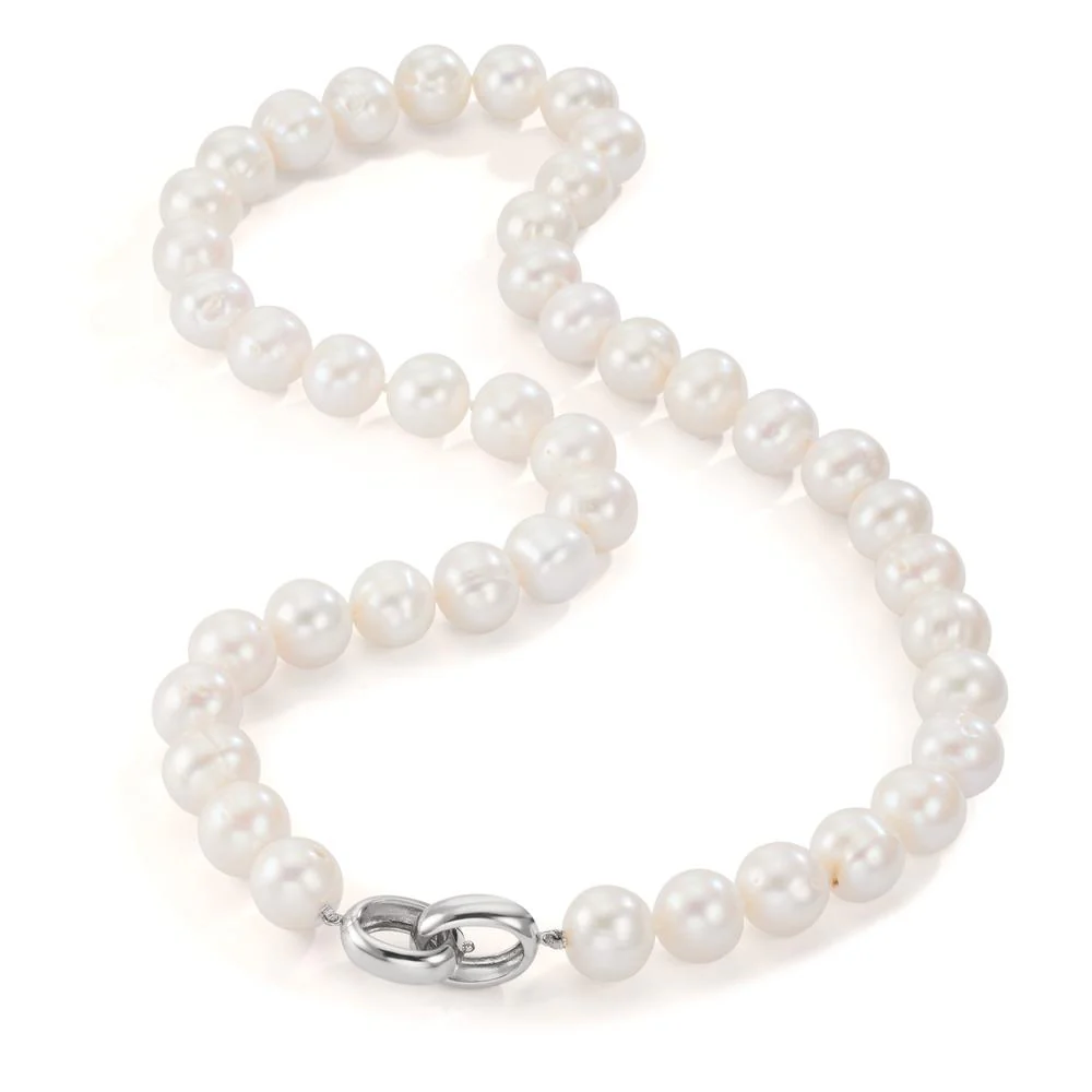 Collana Argento rodiato Perla coltivata d'acqua dolce bianco, 12 mm 50 cm - Image 2