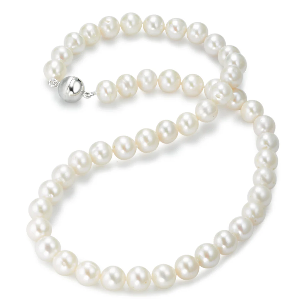 Collana Argento rodiato Perla coltivata d'acqua dolce bianco, 8.5 mm 45 cm - Image 2