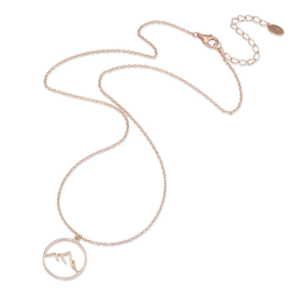 Collana Argento rosa dorato Montagna 40-45 cm Ø16 mm - Image 2