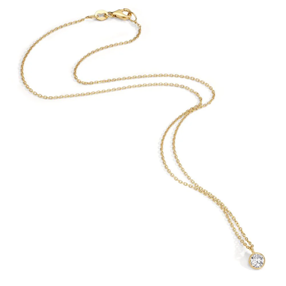 Collana Argento Zirconia 5.5 mm giallo dorato 38 cm - Image 2