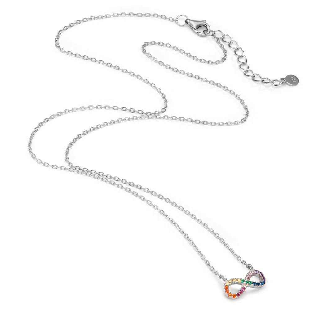 Collana Argento Zirconia colorato rodiato Infinito 42-45 cm - Image 2
