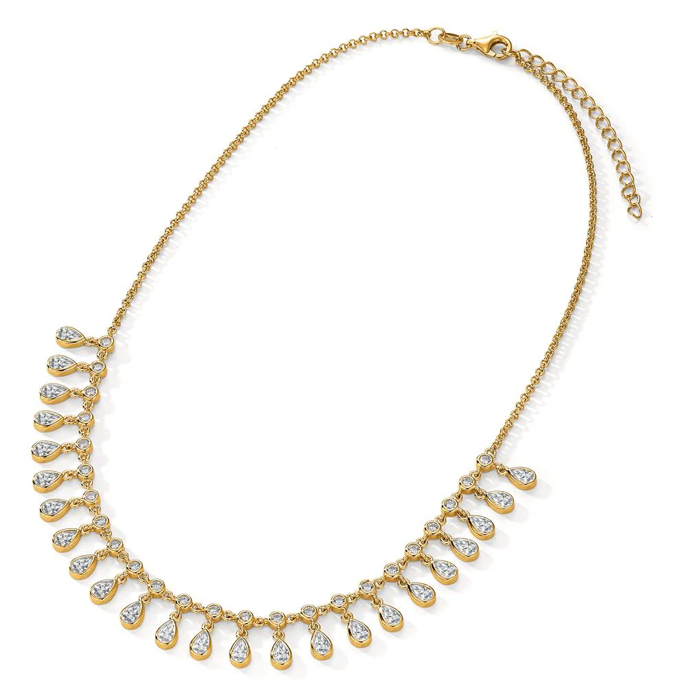 Collana Argento Zirconia giallo dorato 36-41 cm - Image 2