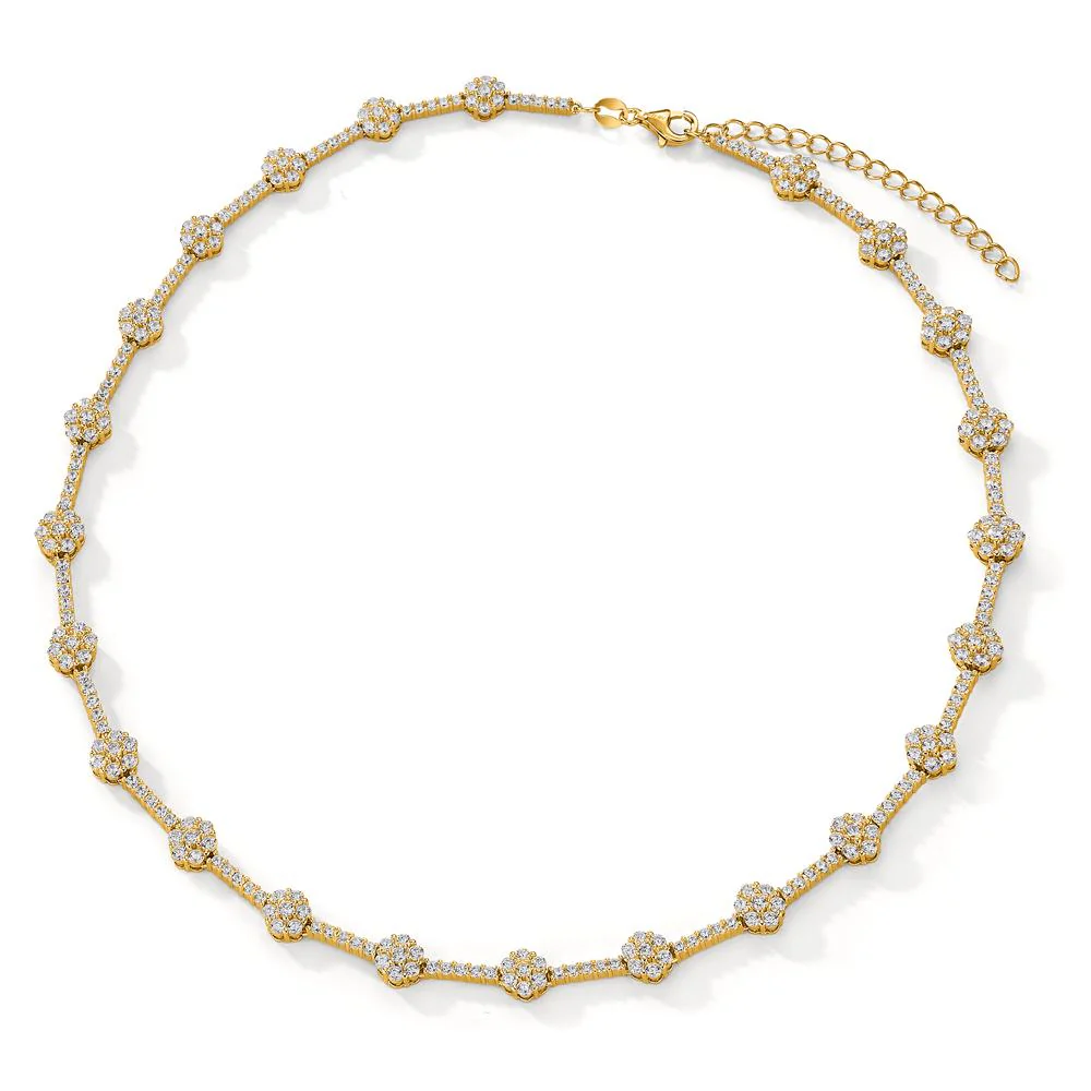 Collana Argento Zirconia giallo dorato 40-45 cm - Image 2