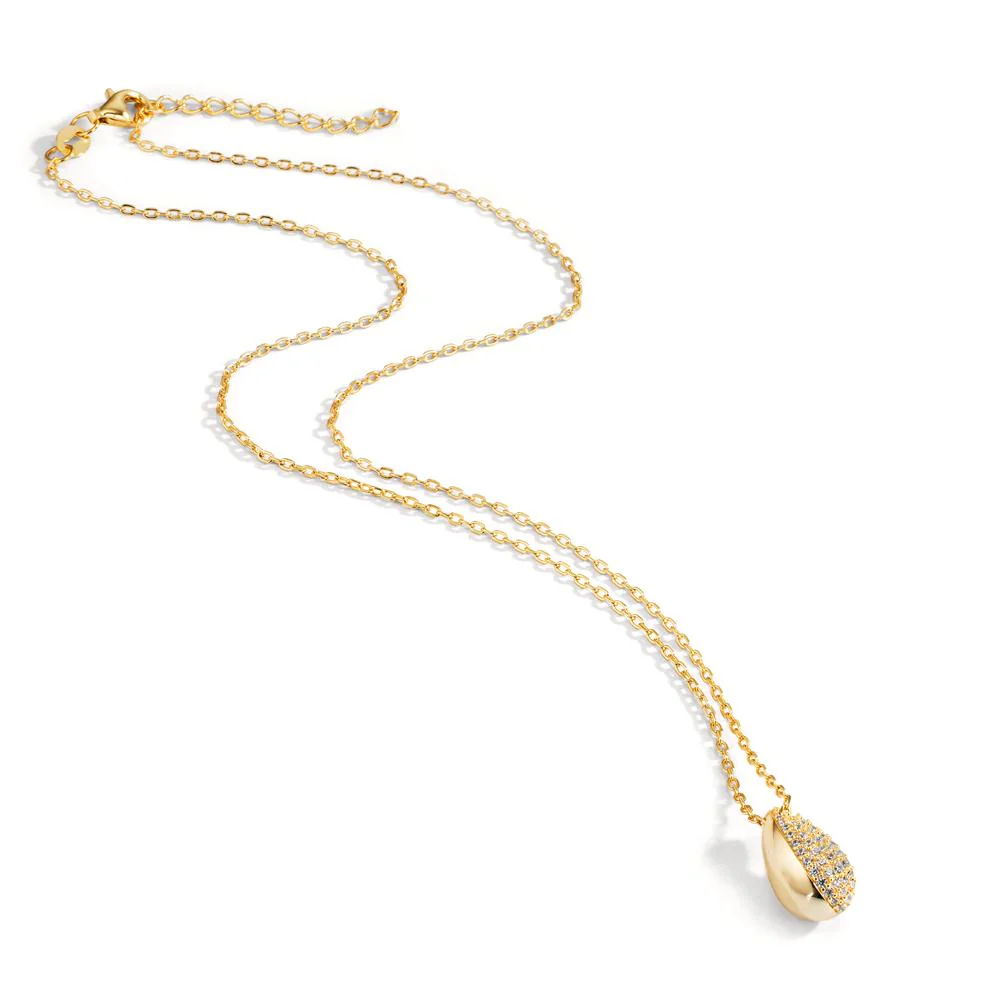 Collana Argento Zirconia giallo dorato 40-45 cm - Image 3