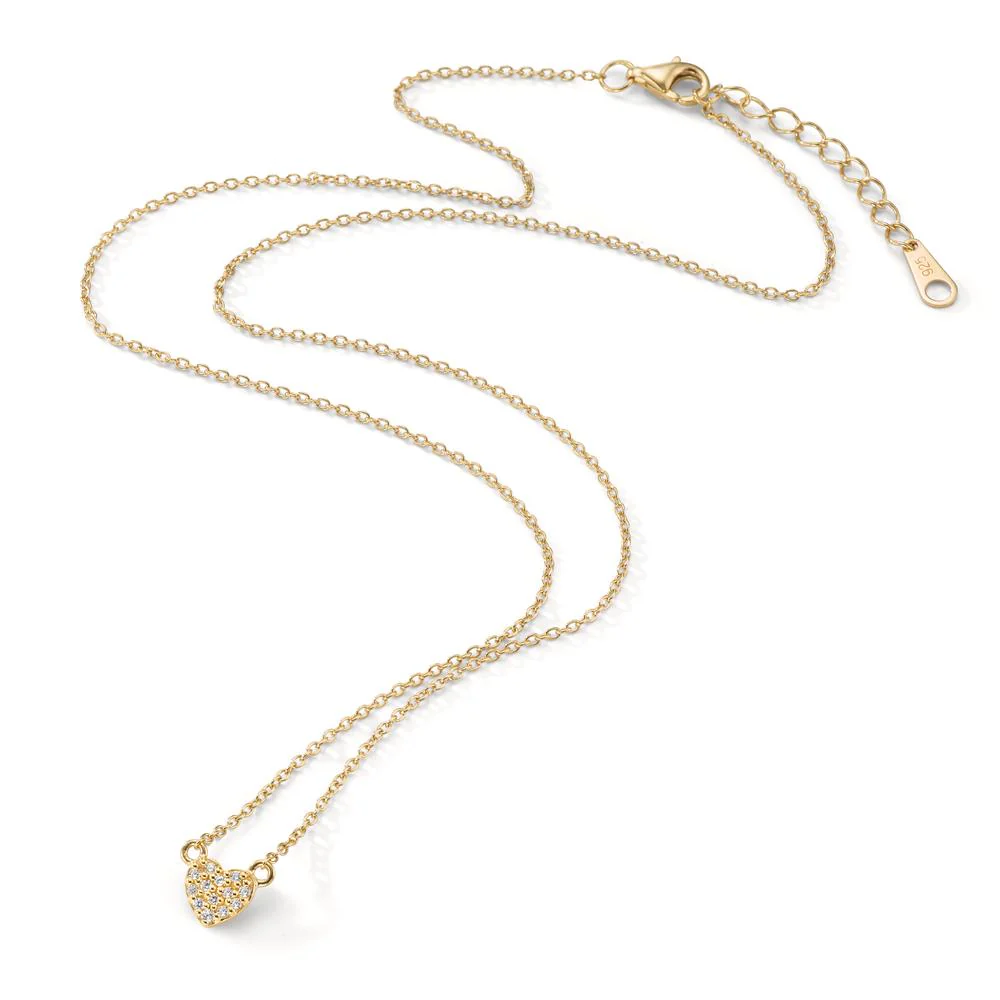 Collana Argento Zirconia giallo dorato Cuore 42-45 cm Ø5.5 mm - Image 2