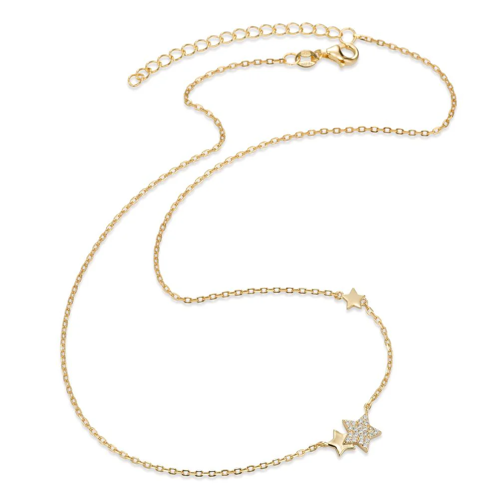 Collana Argento Zirconia giallo dorato Stella 40-45 cm - Image 2