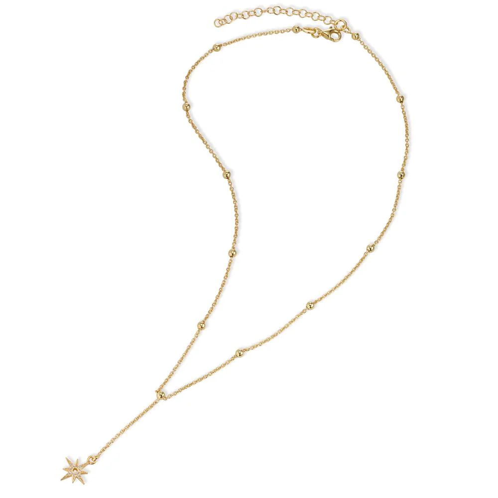 Collana Argento Zirconia giallo dorato Stella 42-47 cm - Image 2