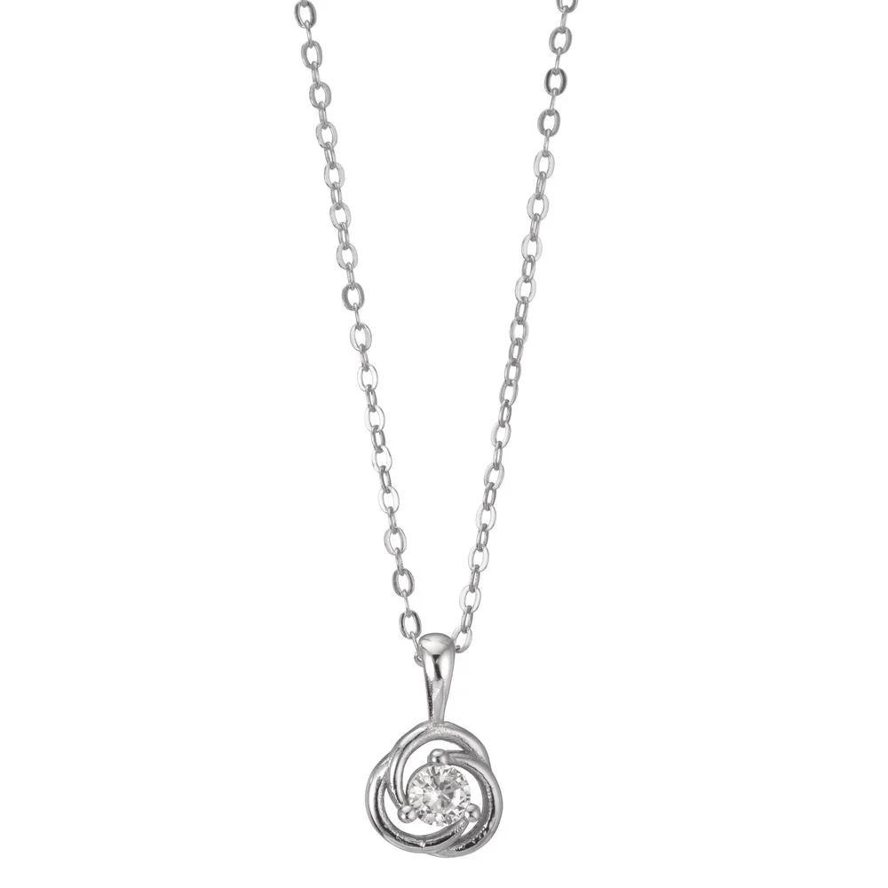 Collana Argento Zirconia rodiato 38-42 cm