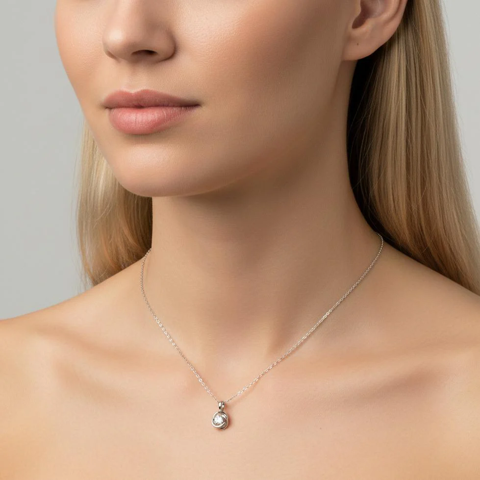 Collana Argento Zirconia rodiato 38-42 cm - Image 3
