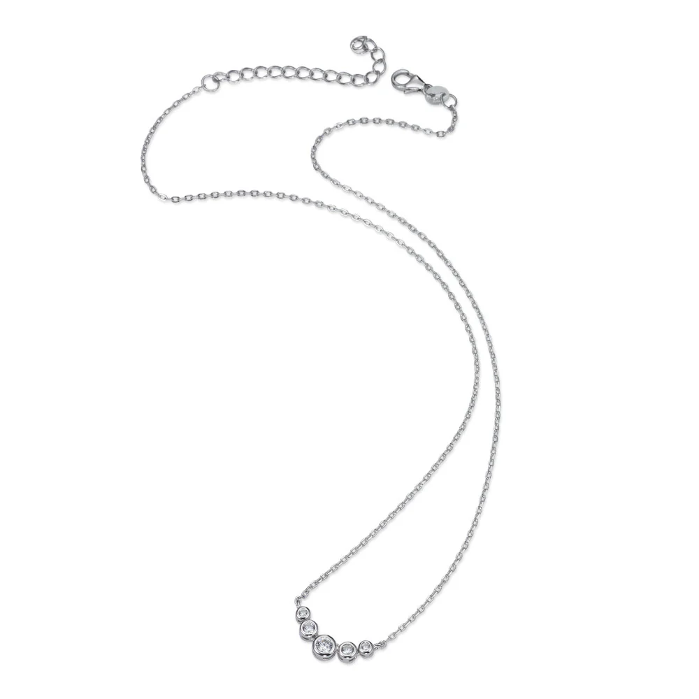 Collana Argento Zirconia rodiato 40-45 cm - Image 2