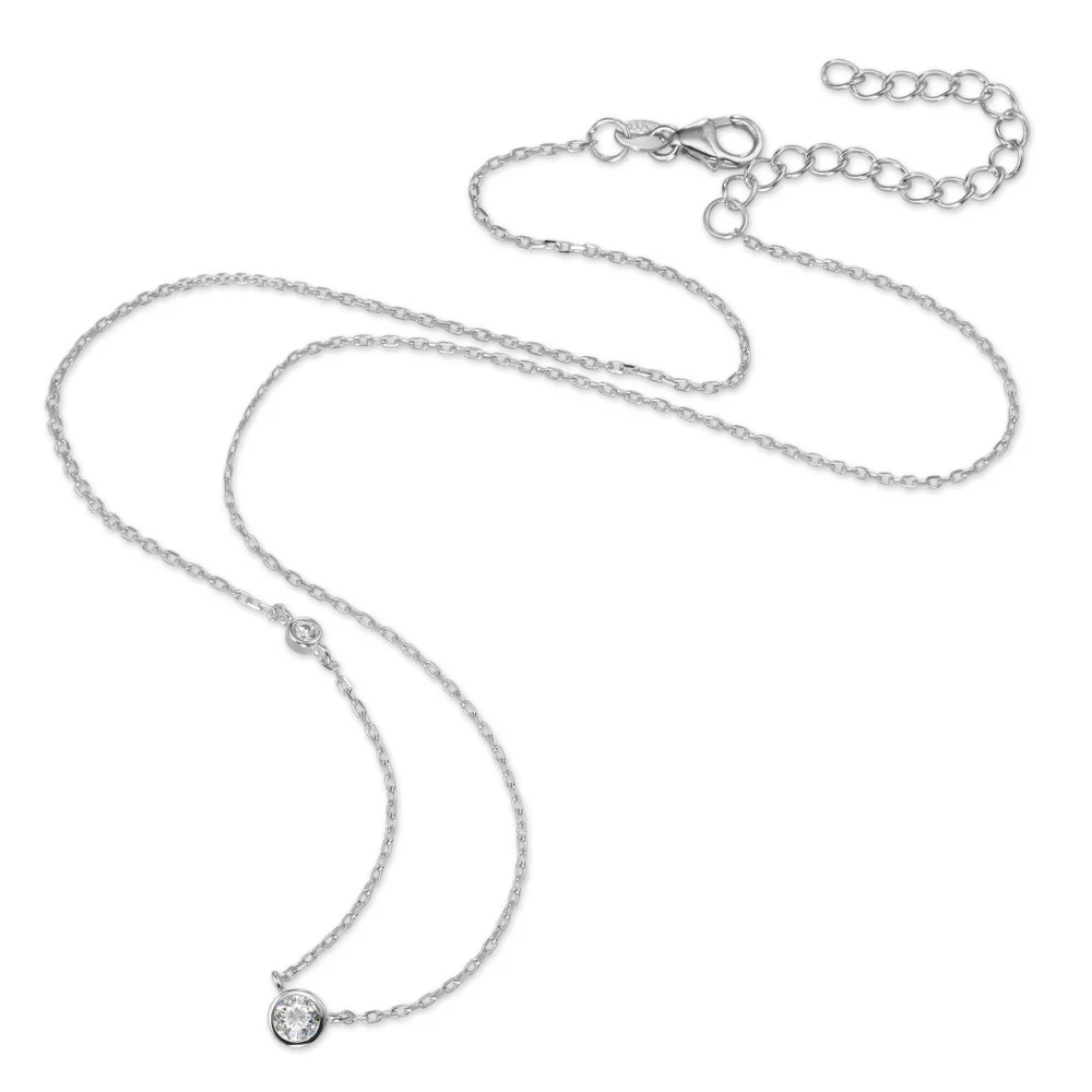Collana Argento Zirconia rodiato 40-45 cm - Image 2