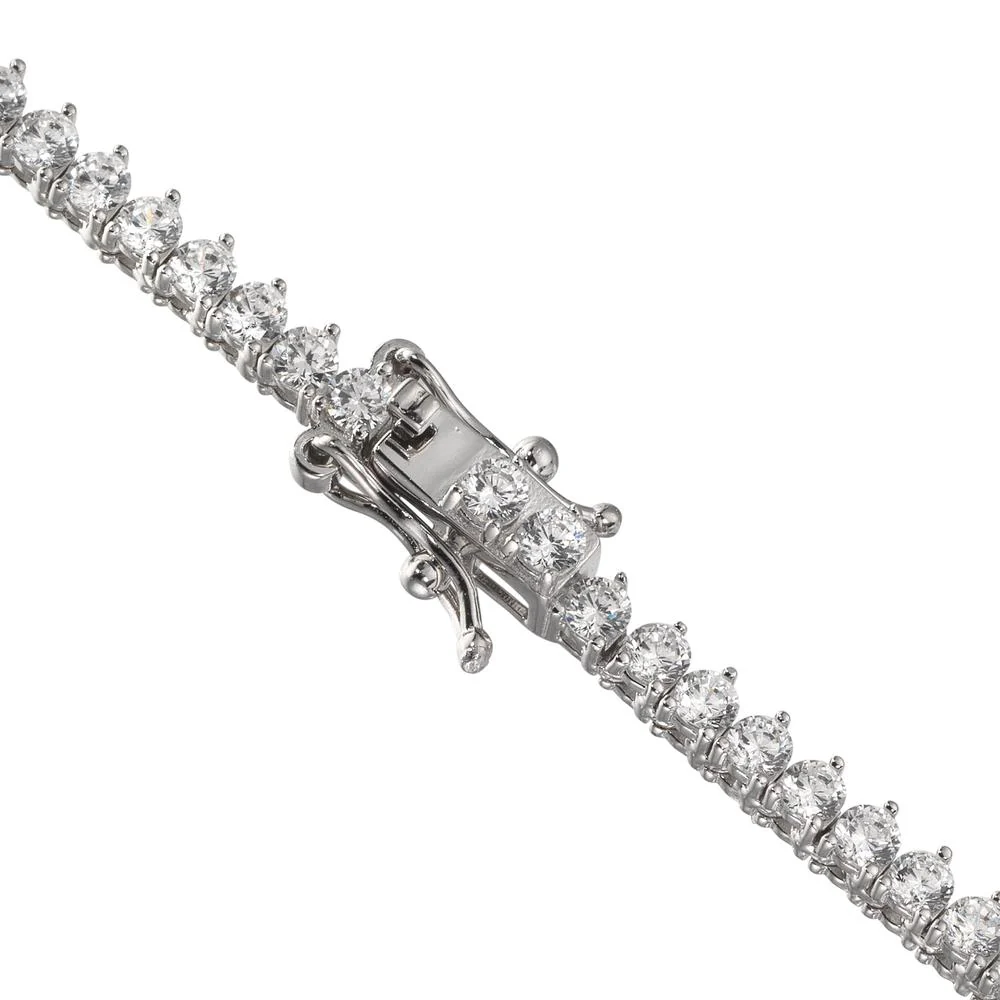 Collana Argento Zirconia rodiato 42 cm - Image 2