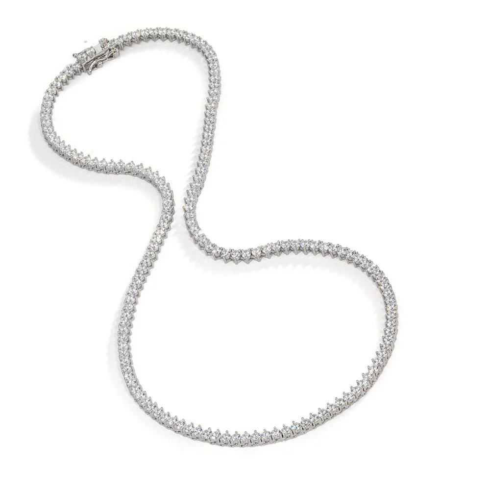 Collana Argento Zirconia rodiato 42 cm - Image 3