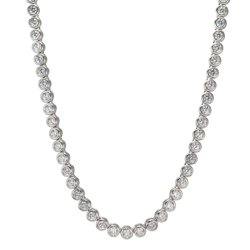 Collana Argento Zirconia rodiato 45 cm