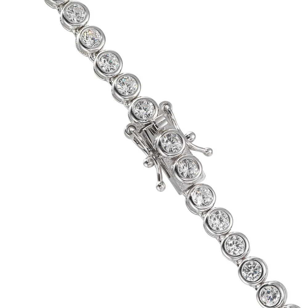 Collana Argento Zirconia rodiato 45 cm - Image 2