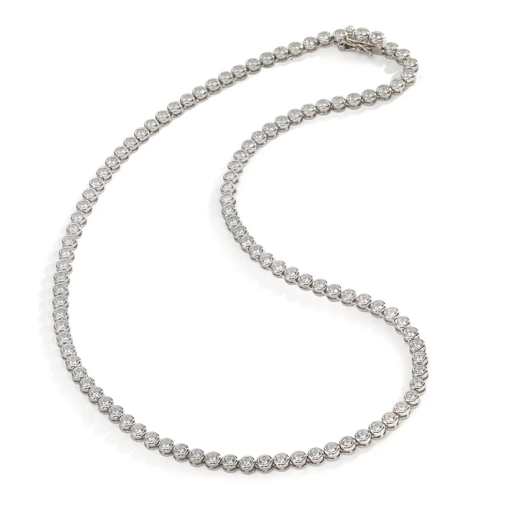 Collana Argento Zirconia rodiato 45 cm - Image 3