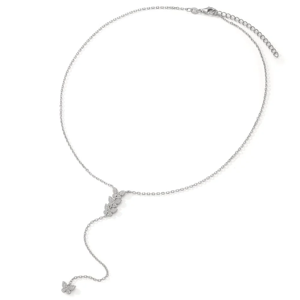 Collana Argento Zirconia rodiato Farfalla 40-45 cm - Image 2