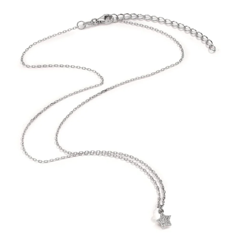 Collana Argento Zirconia rodiato Stella 39-44 cm - Image 2