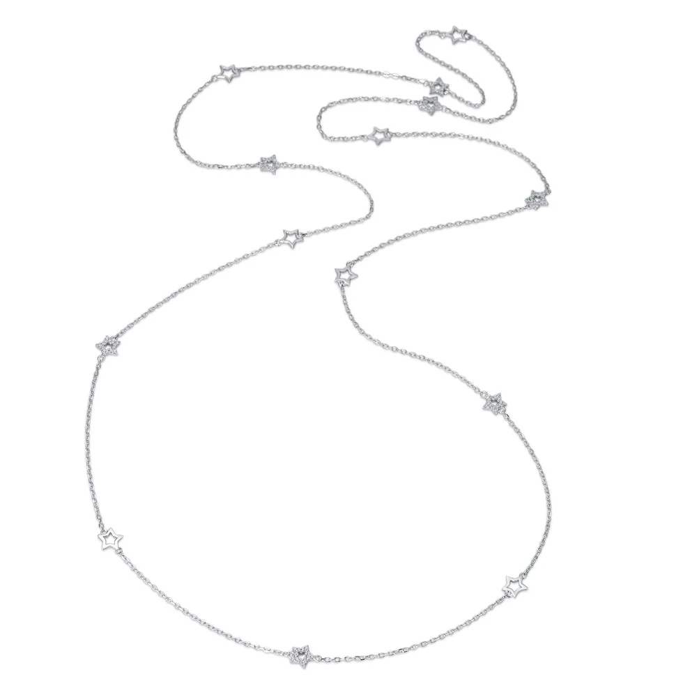 Collana Argento Zirconia rodiato Stella 90 cm - Image 2