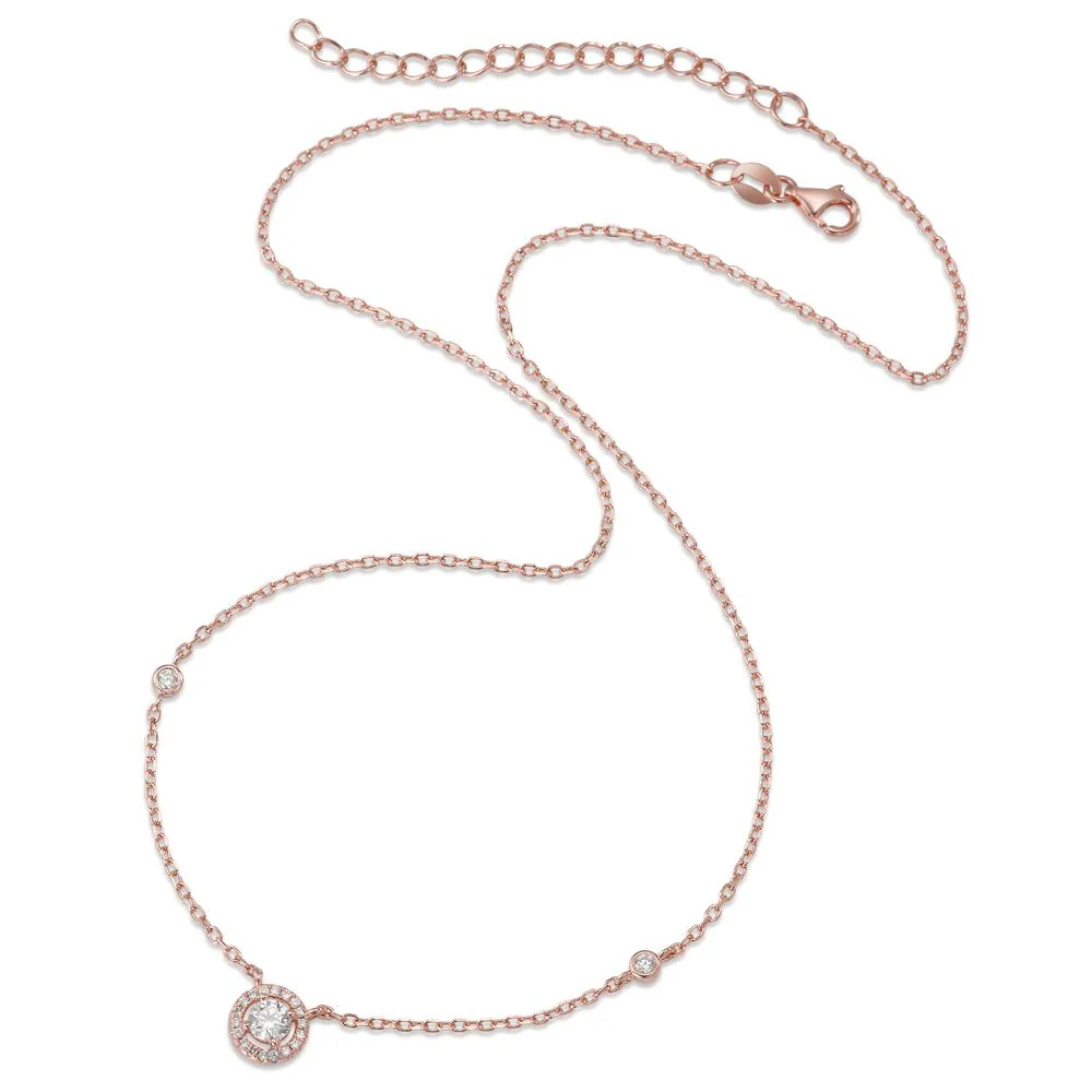 Collana Argento Zirconia rosa dorato 39-44 cm - Image 2