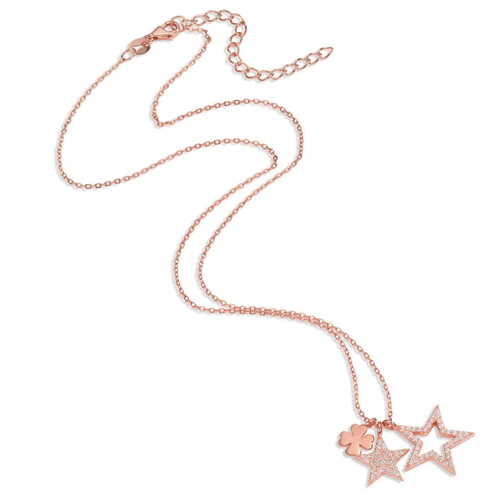 Collana Argento Zirconia rosa dorato 39-44 cm - Image 2