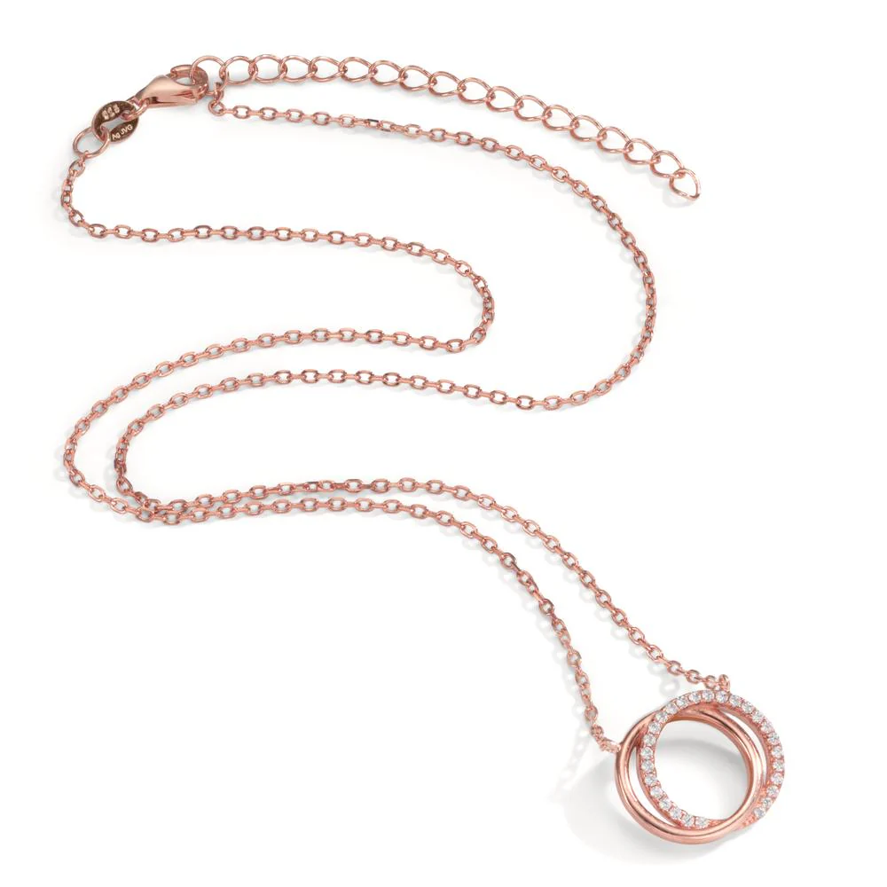 Collana Argento Zirconia rosa dorato 40-45 cm Ø14 mm - Image 2