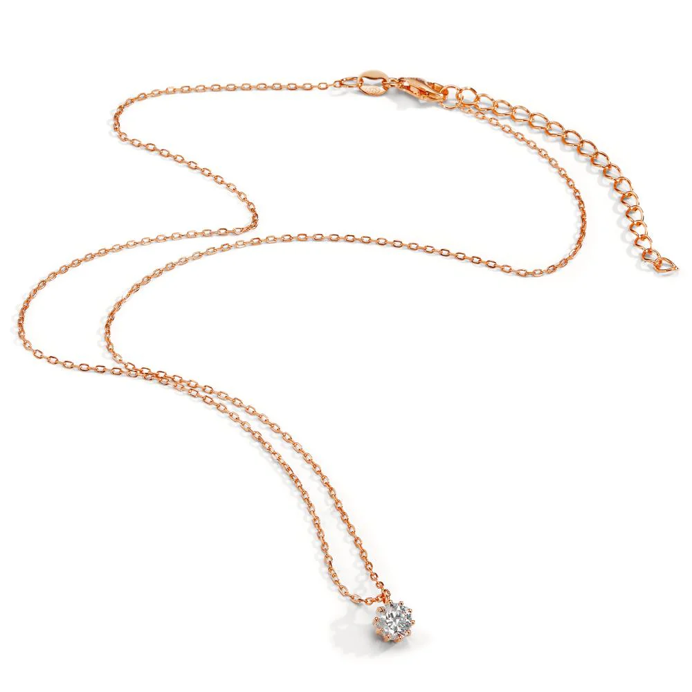 Collana Argento Zirconia rosa dorato 40-45 cm Ø6.5 mm - Image 2