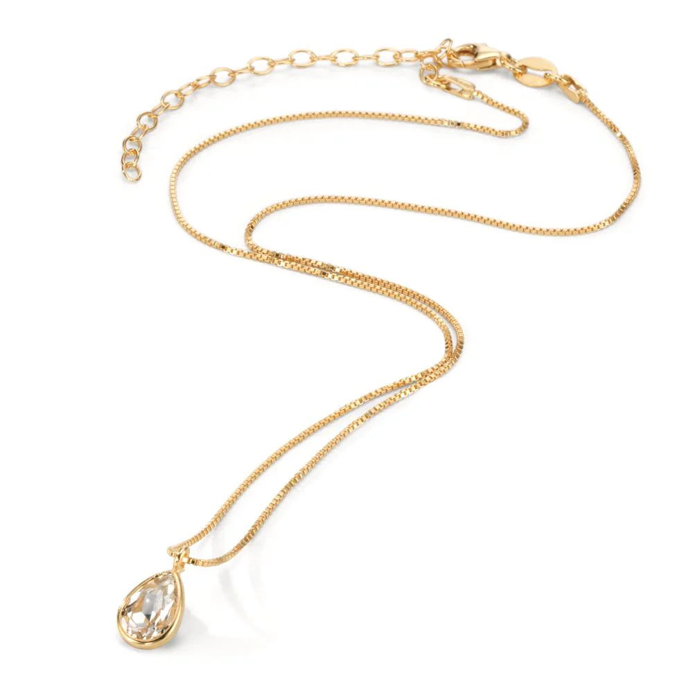 Collana Argento Zirconia [Tropfen] giallo dorato 40-46 cm - Image 2
